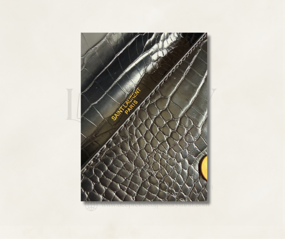 YSL Cassandre Mini Croc-Effect Leather Phone Pouch