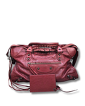 Balenciaga City Bordeaux - front full view with mirror card