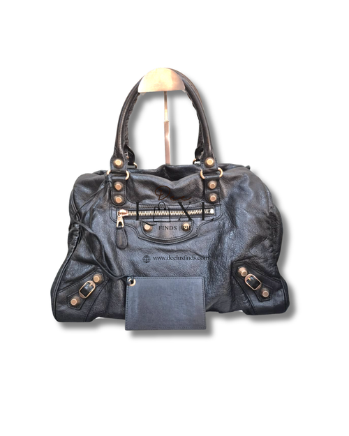 Balenciaga City Black RGH - front view with mirror card