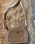 Coach Signature Canvas Crossbody Khaki White LGH