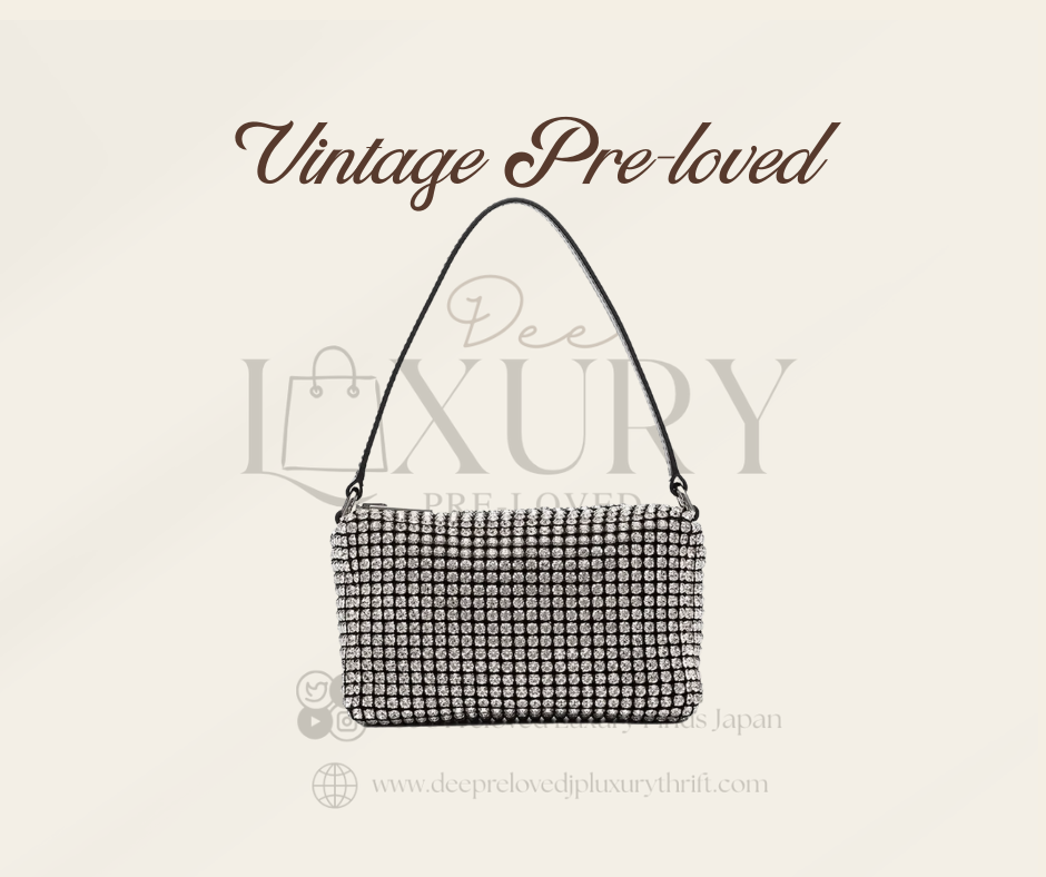 Alexander Wang Medium Wangloc Clutch Bag — Black Crystal | Vintage Pre-Loved