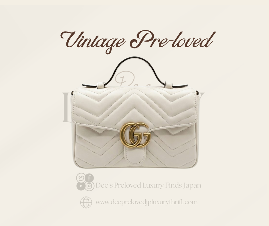 Gucci GG Marmont Mini Shoulder Bag — White | Vintage Pre-Loved
