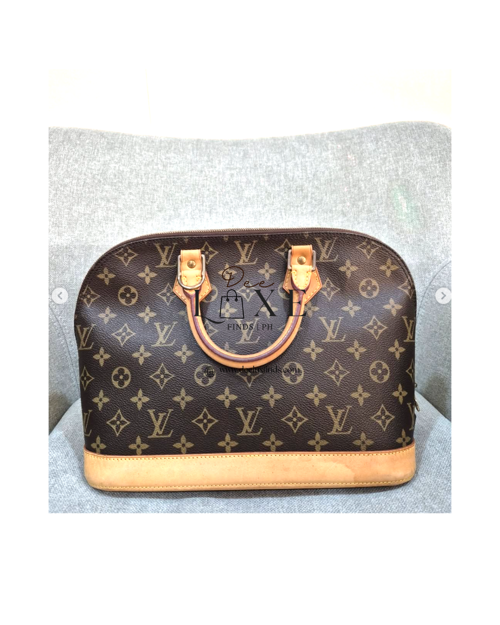 LV Alma PM Monogram - front view lifestyle shot