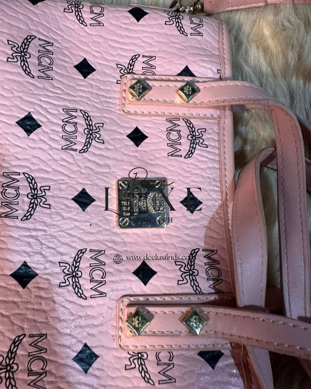 MCM Stark Mini Pink - strap and top view