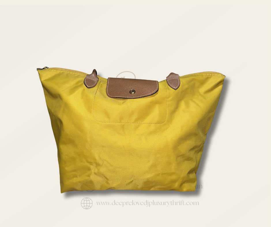 Longchamp Le Pliage Shoulder Bag — Yellow | Vintage Pre-Loved