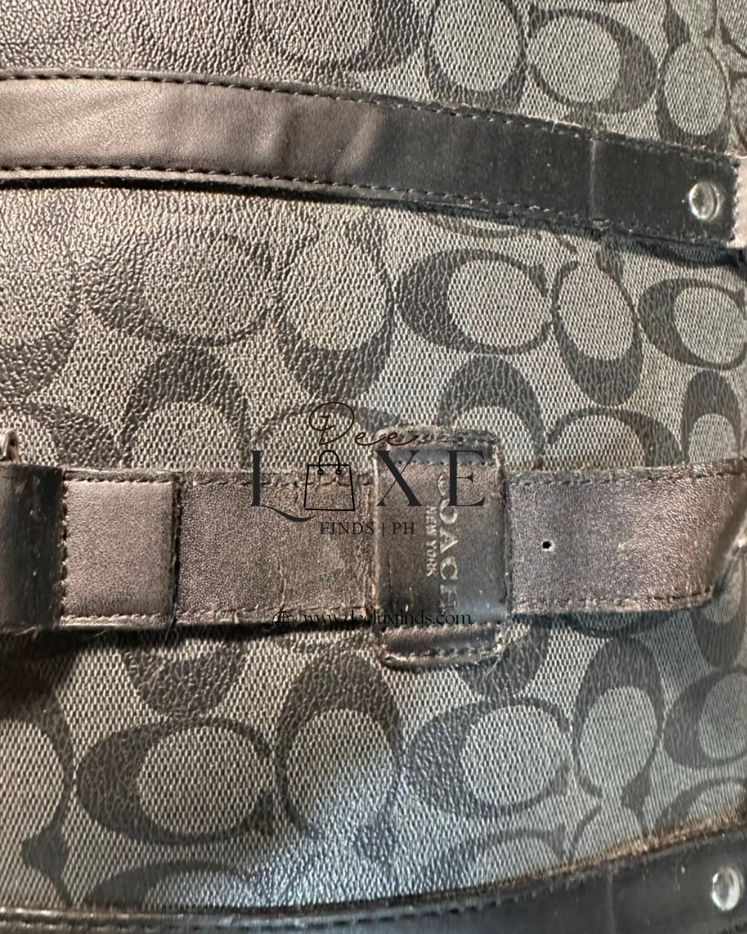 Coach Venturer Satchel Charcoal Black Signature Canvas SHW