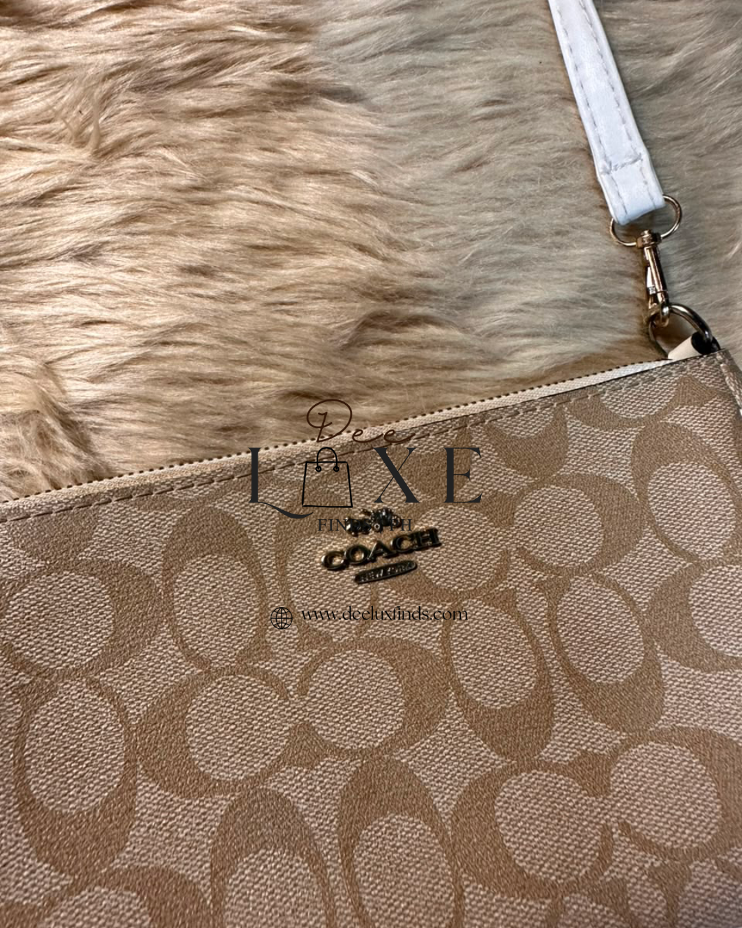 Coach Signature Canvas Crossbody Khaki White LGH