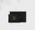 Chanel 19 Cardholder Diamond-Quilted Lambskin Leather