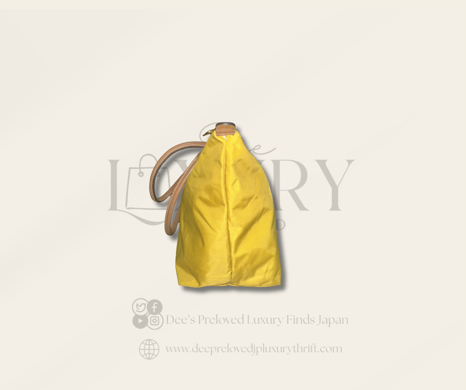 Longchamp Le Pliage Shoulder Bag — Yellow | Vintage Pre-Loved