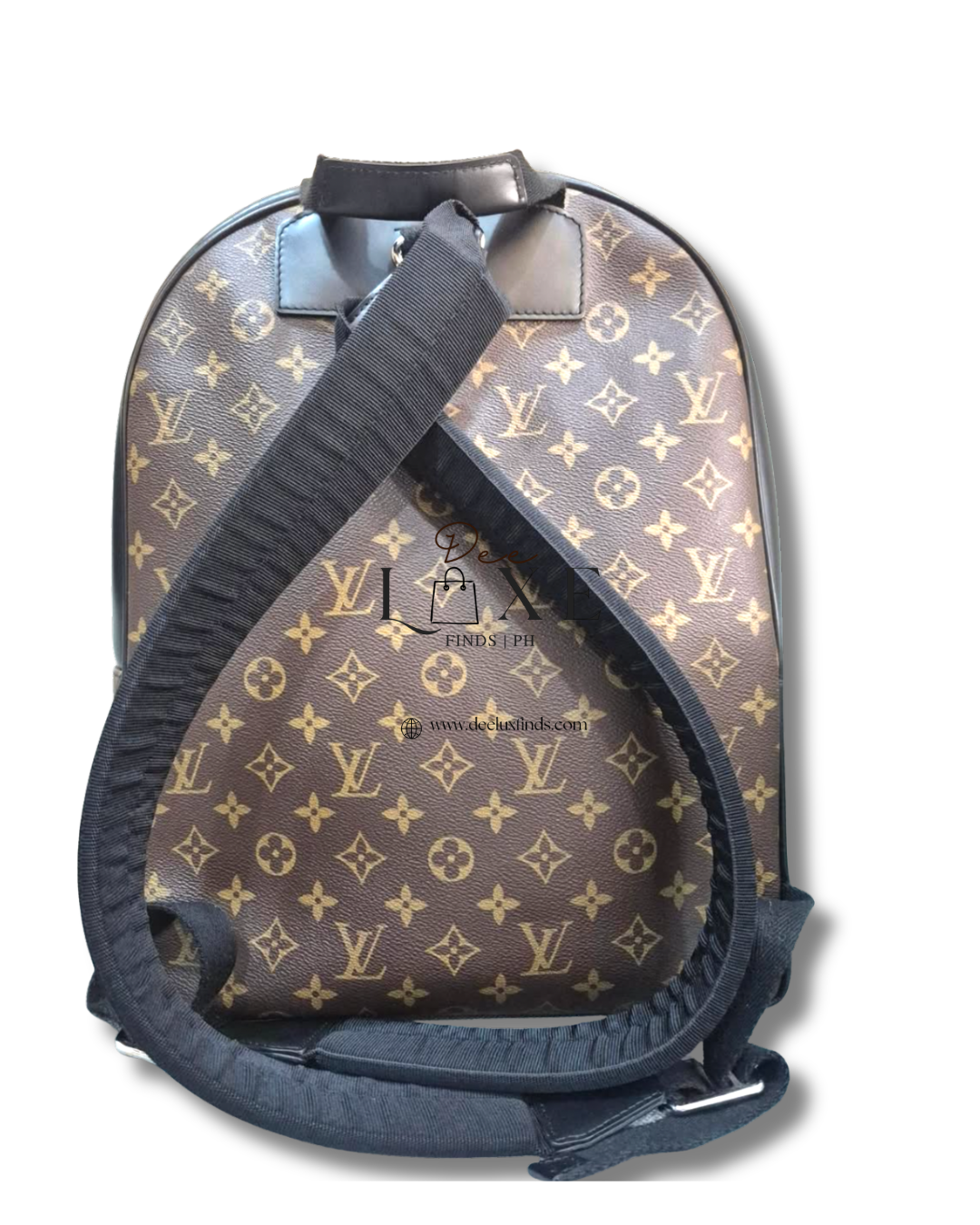 LV Josh Backpack Macassar - back view with shoulder straps