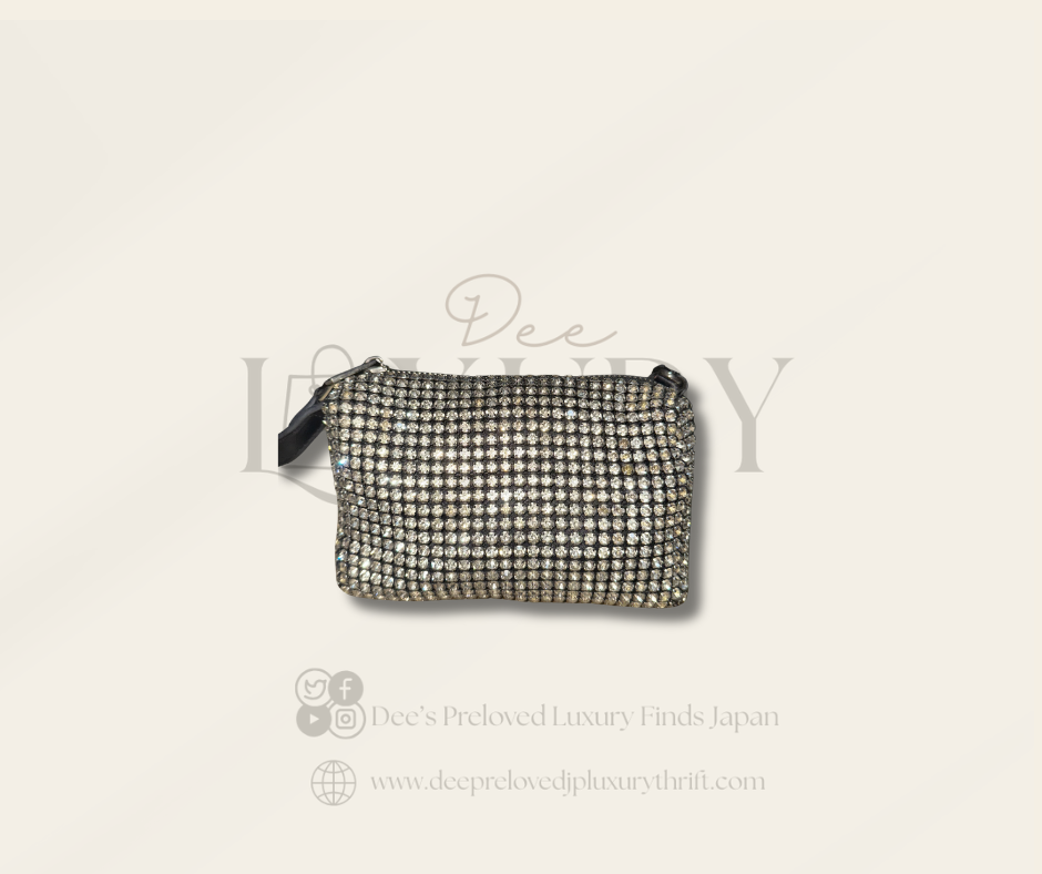 Alexander Wang Medium Wangloc Clutch Bag — Black Crystal | Vintage Pre-Loved