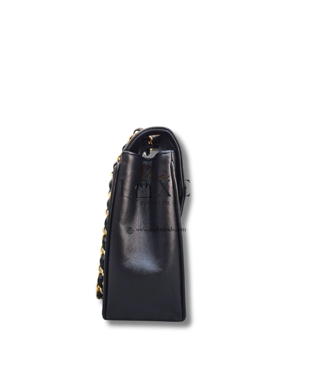 Chanel Vintage Chevron Flap - side leather wear detail