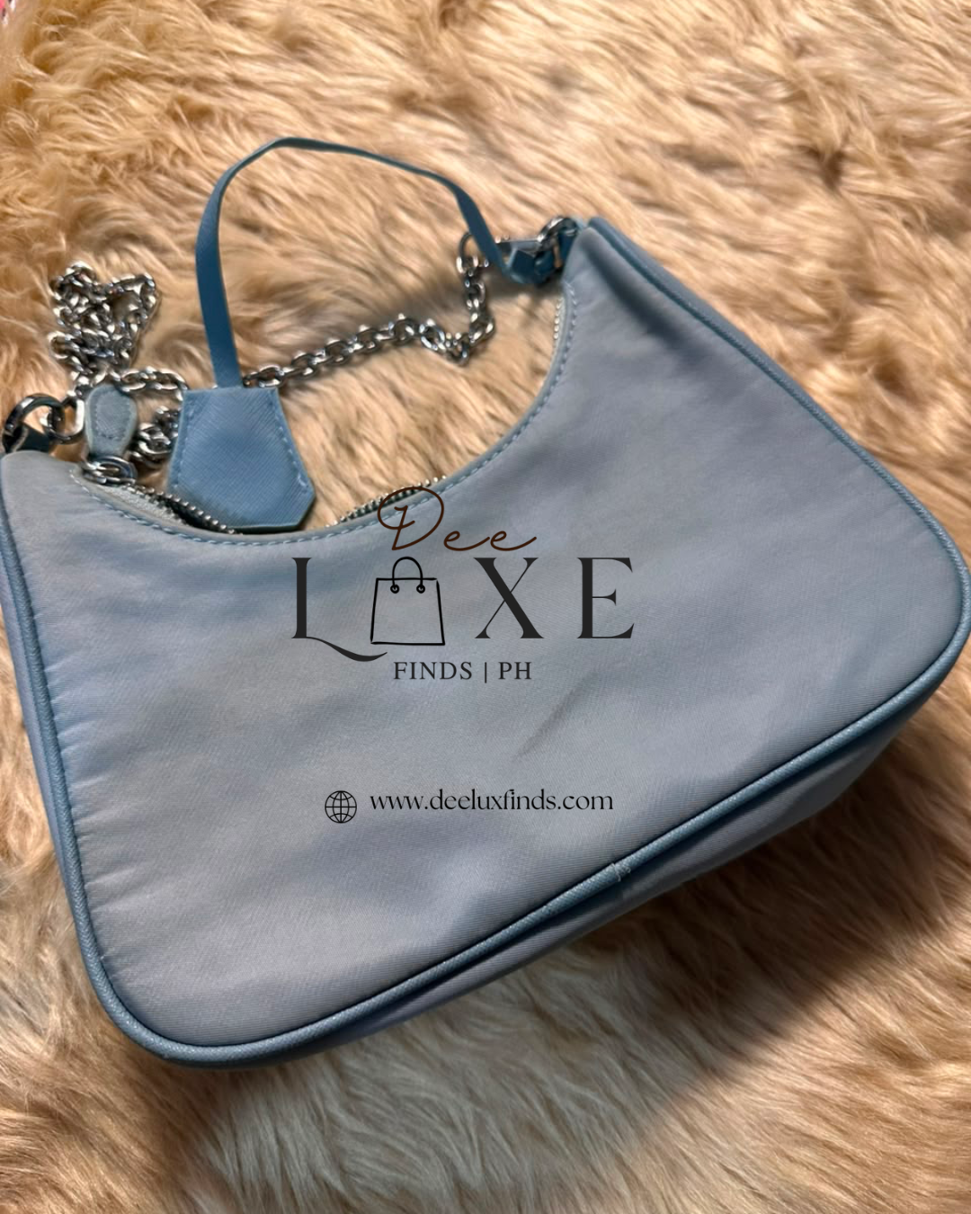 Prada Re-Edition 2005 Blue - interior jacquard lining