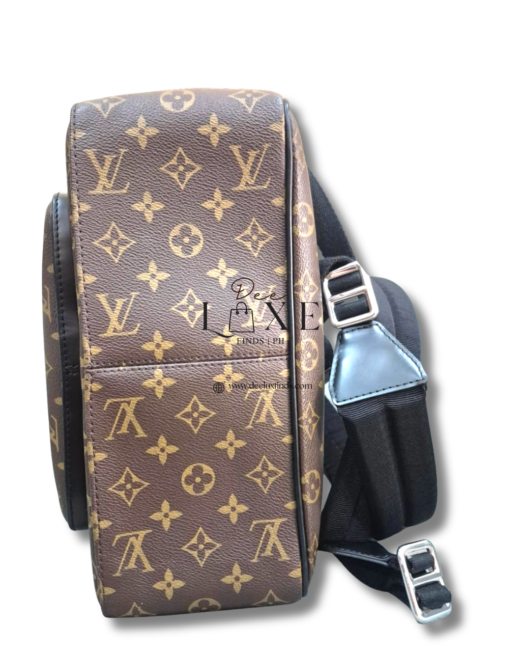 LV Josh Backpack Macassar - bottom view with strap hardware