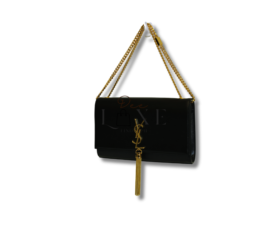 Saint Laurent gold chain clasp close-up