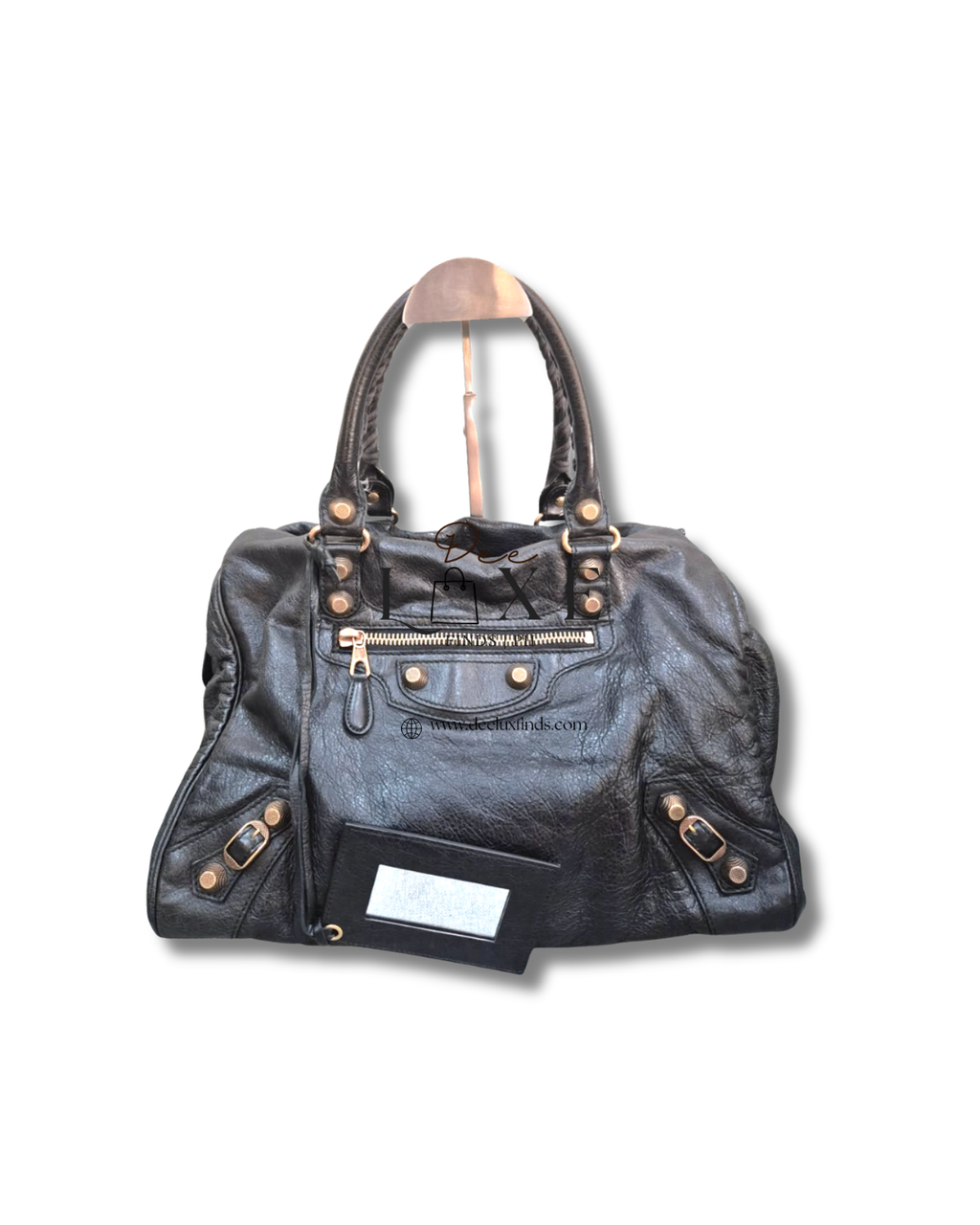 Balenciaga City Black RGH - front with mirror card flat lay