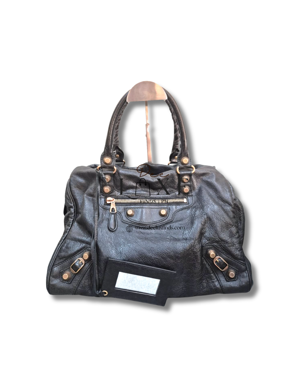 Balenciaga City Black RGH - front with mirror card flat lay
