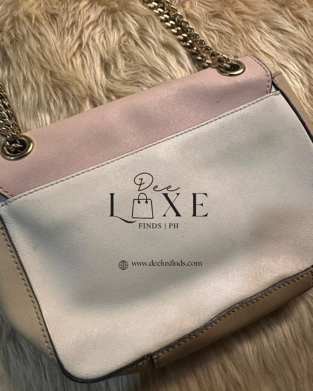 MK Sloan Blush - open flap exterior view