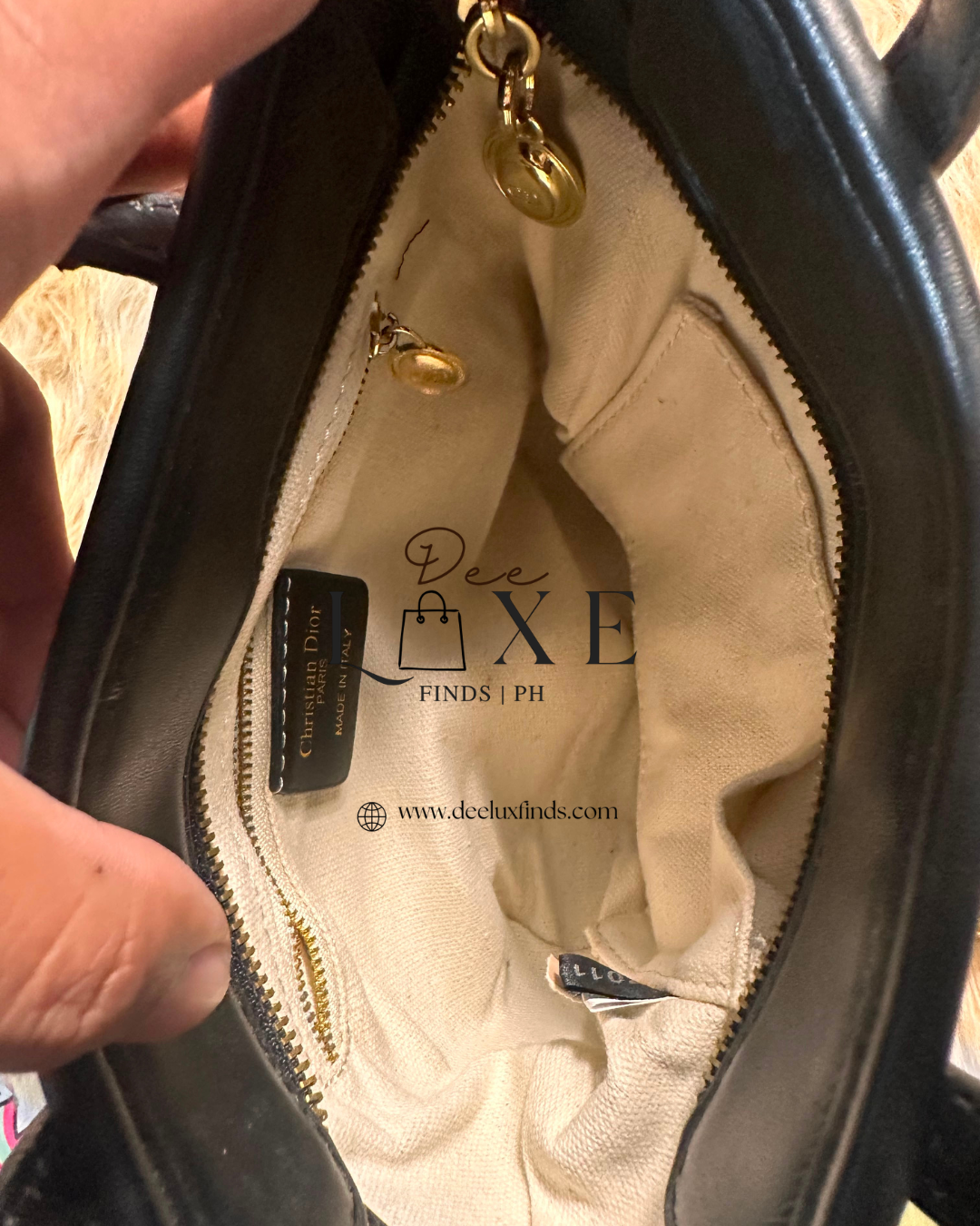 Dior Trotter Mini Tote - interior with label