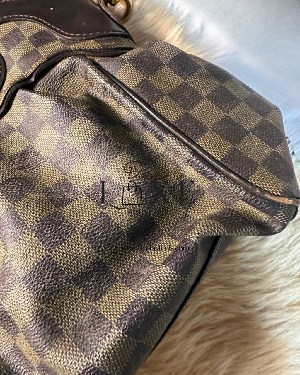 LV Trevi PM - top zip and handle detail
