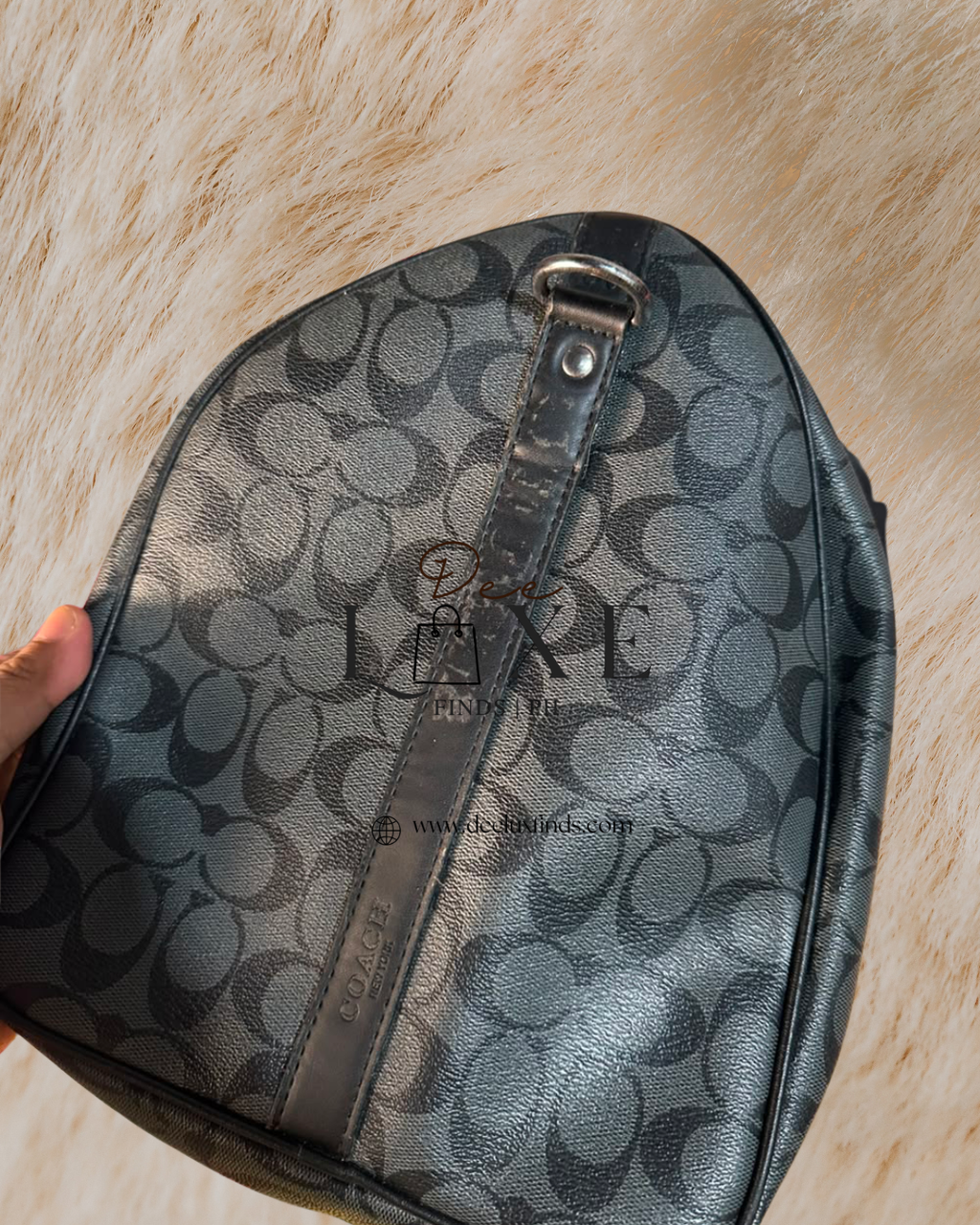 Coach Venturer Satchel Charcoal Black Signature Canvas SHW