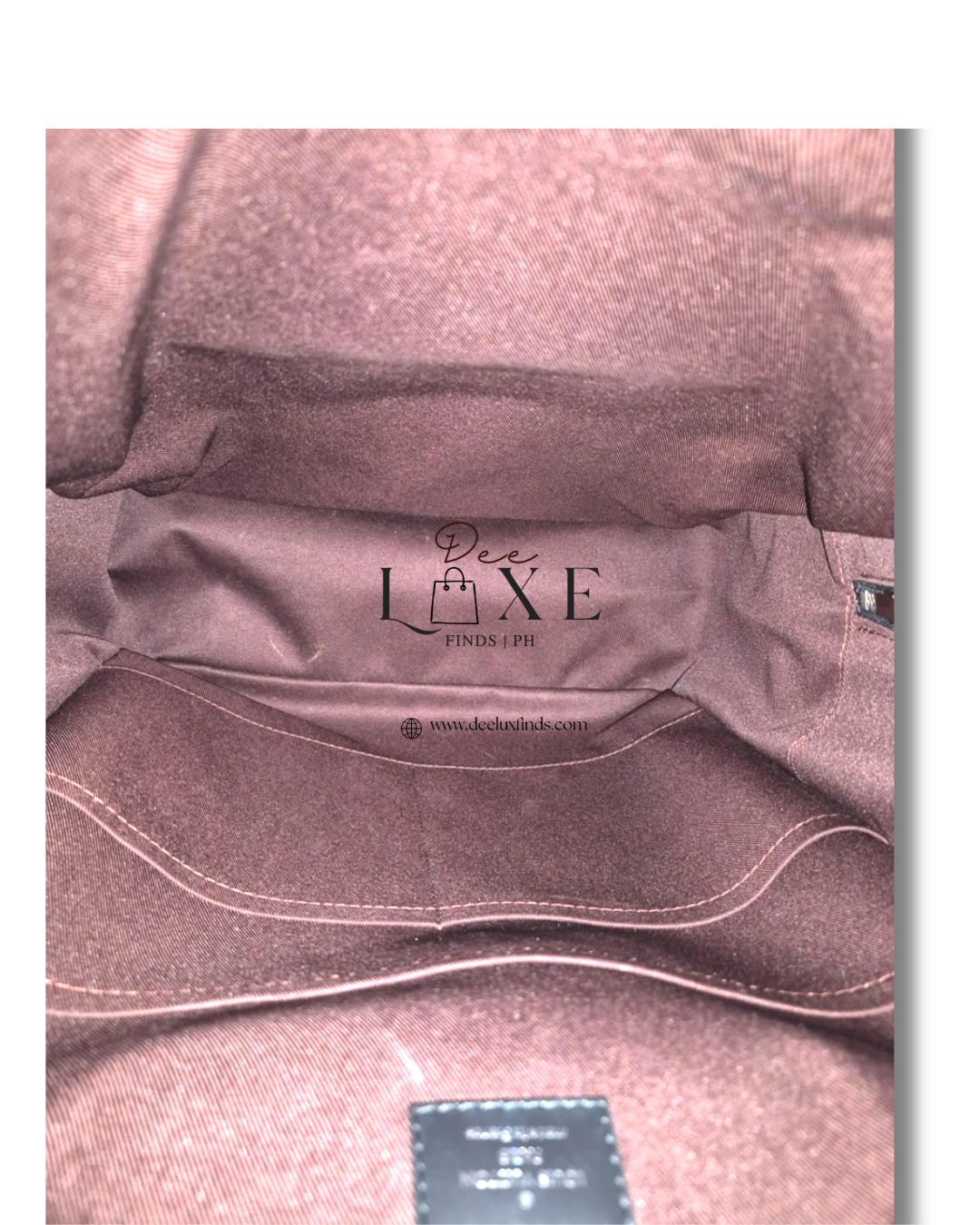 LV Josh Backpack Macassar - interior brown textile lining with date code tag