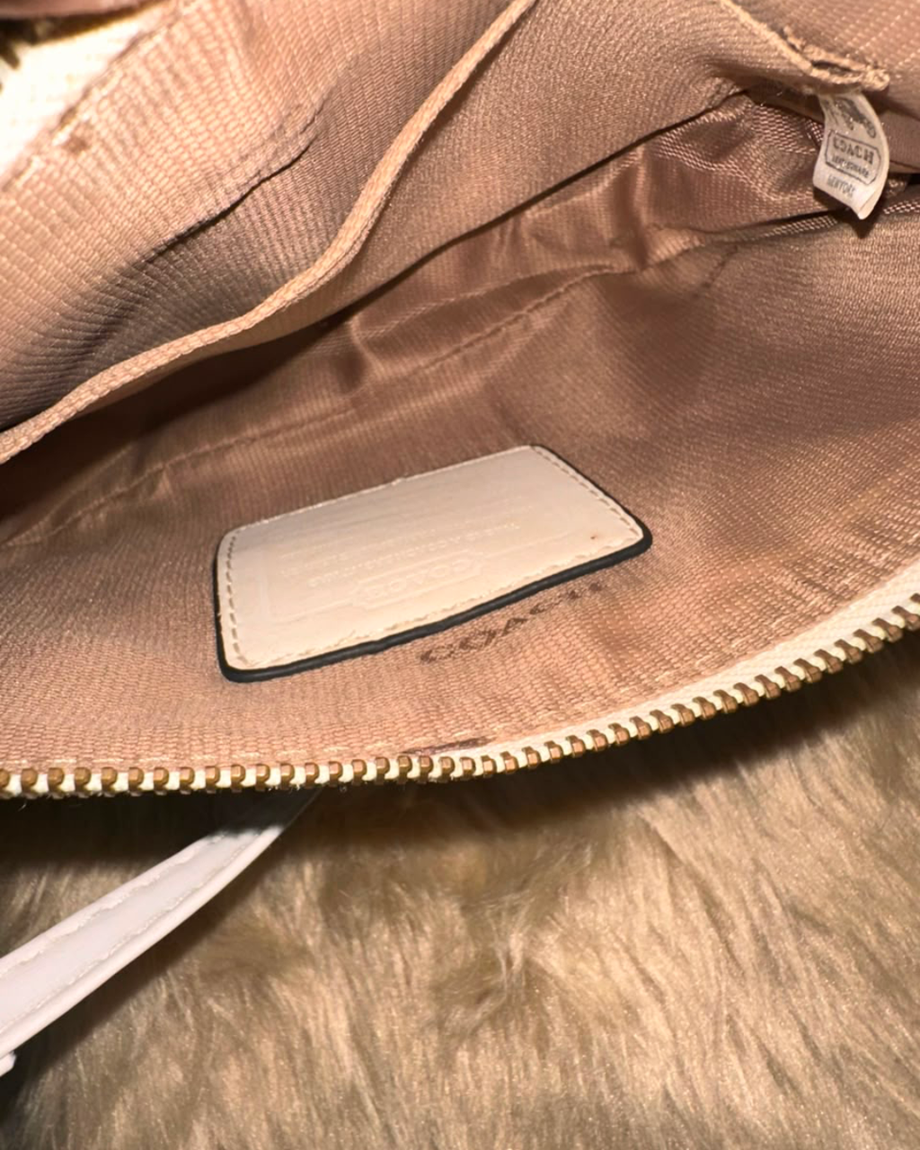 Coach Signature Canvas Crossbody Khaki White LGH